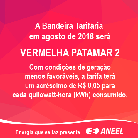 bandeira tarifaria agosto