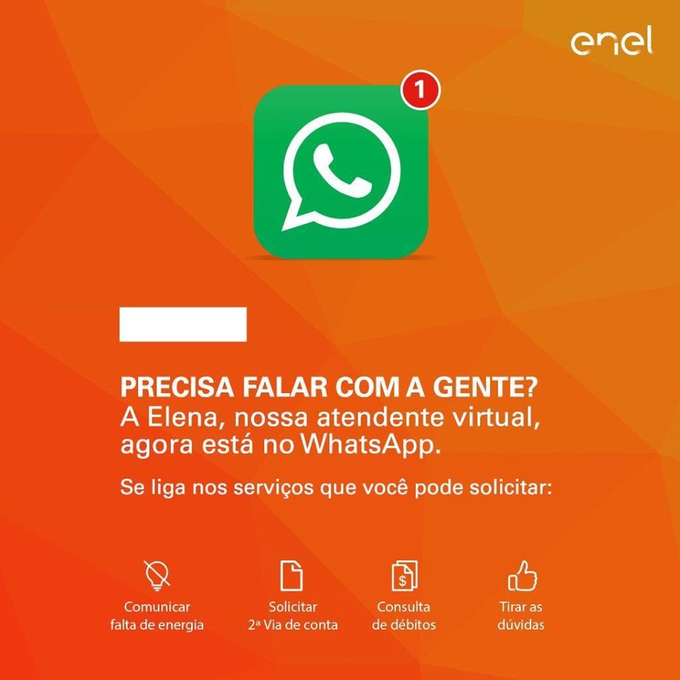 ATENDIMENTO POR WHATSAPP - Consumidores ENEL Rio